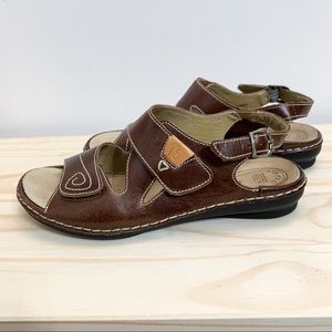 Josef Seibel Brown Leather Sandals